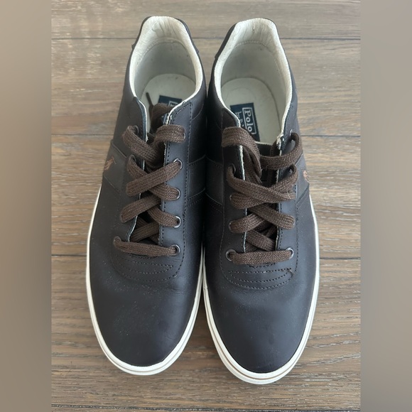 Polo‎ By Ralph Lauren Dark Brown The Hanford Tennis Shoes Size 11 D - Picture 1 of 11